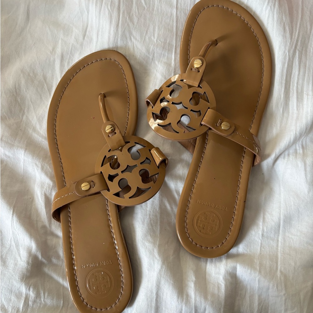 Tory Burch Brown Leather Sandals